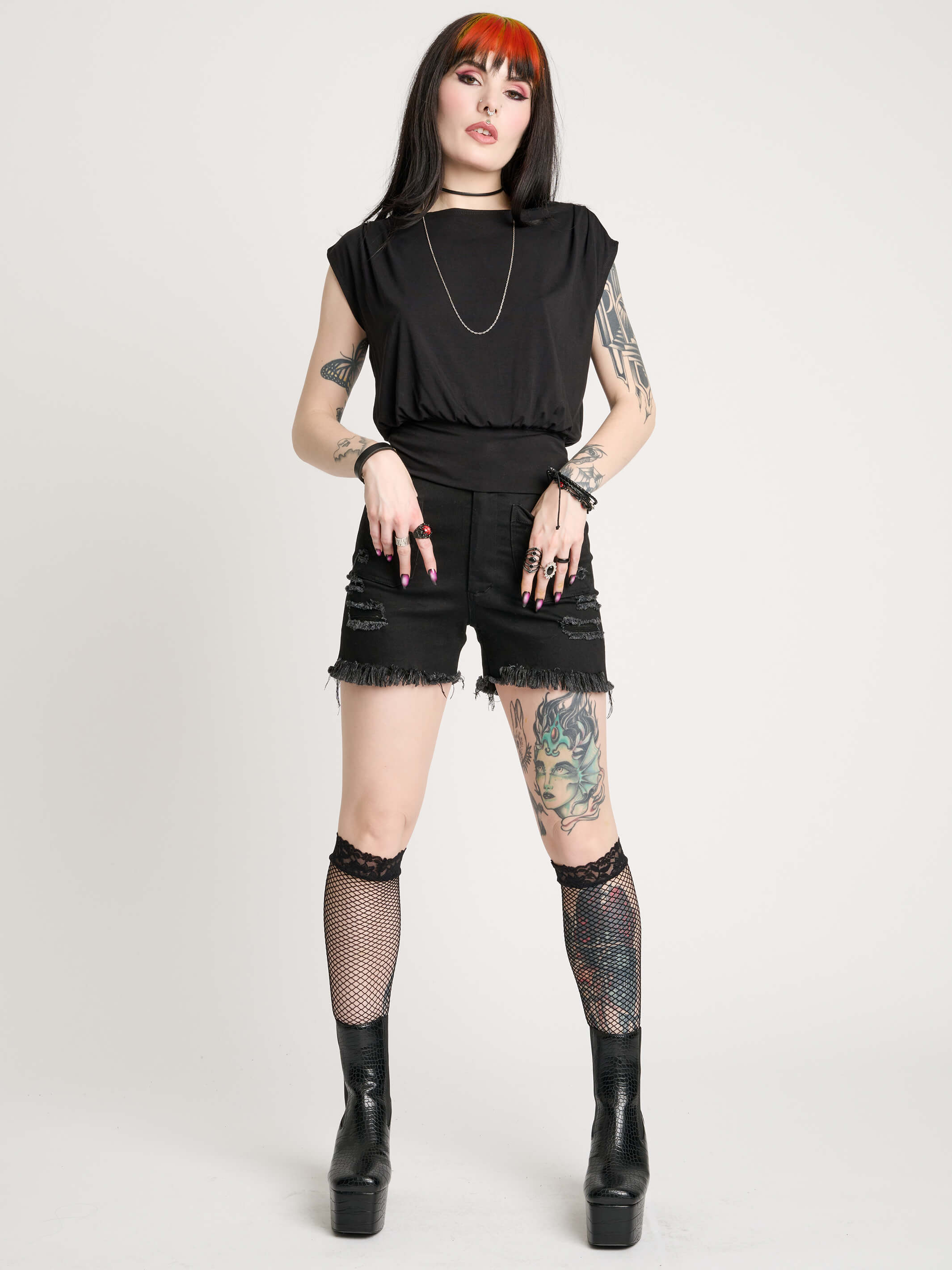 Deathmoth Embroidered Blouson Top - Image 6