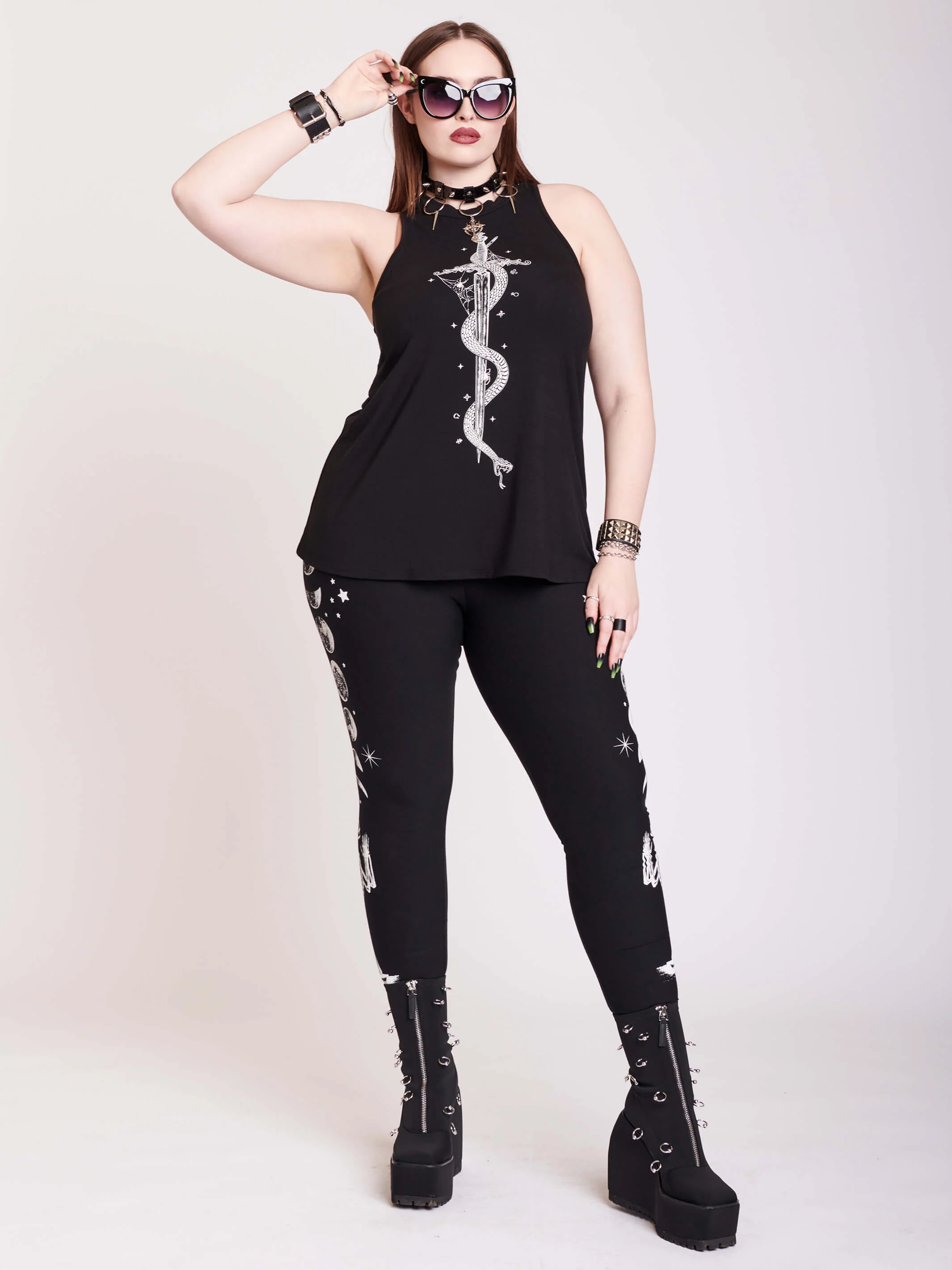Praying Skeleton Leggings - Image 5