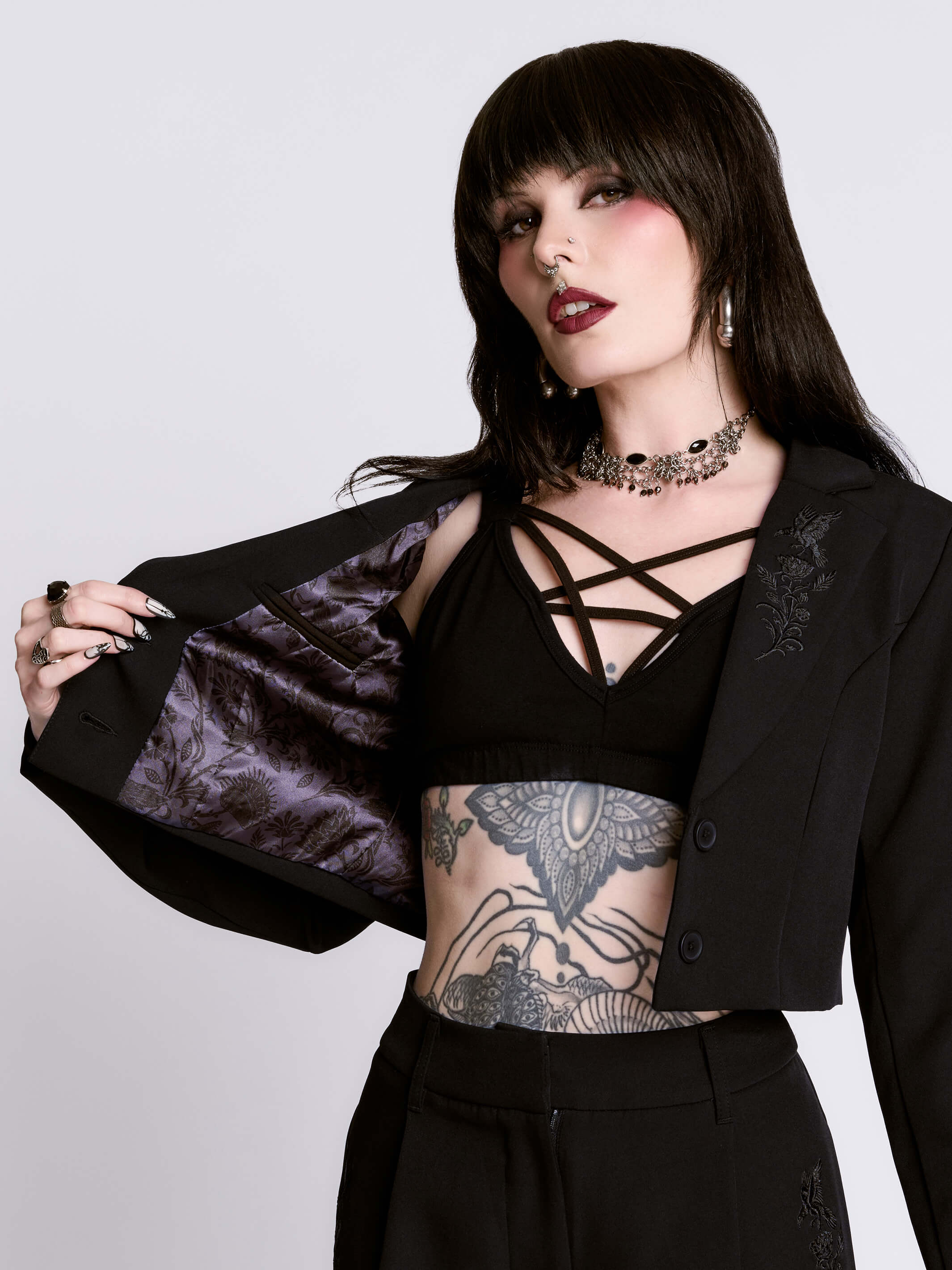 Raven Crop Blazer - Image 3