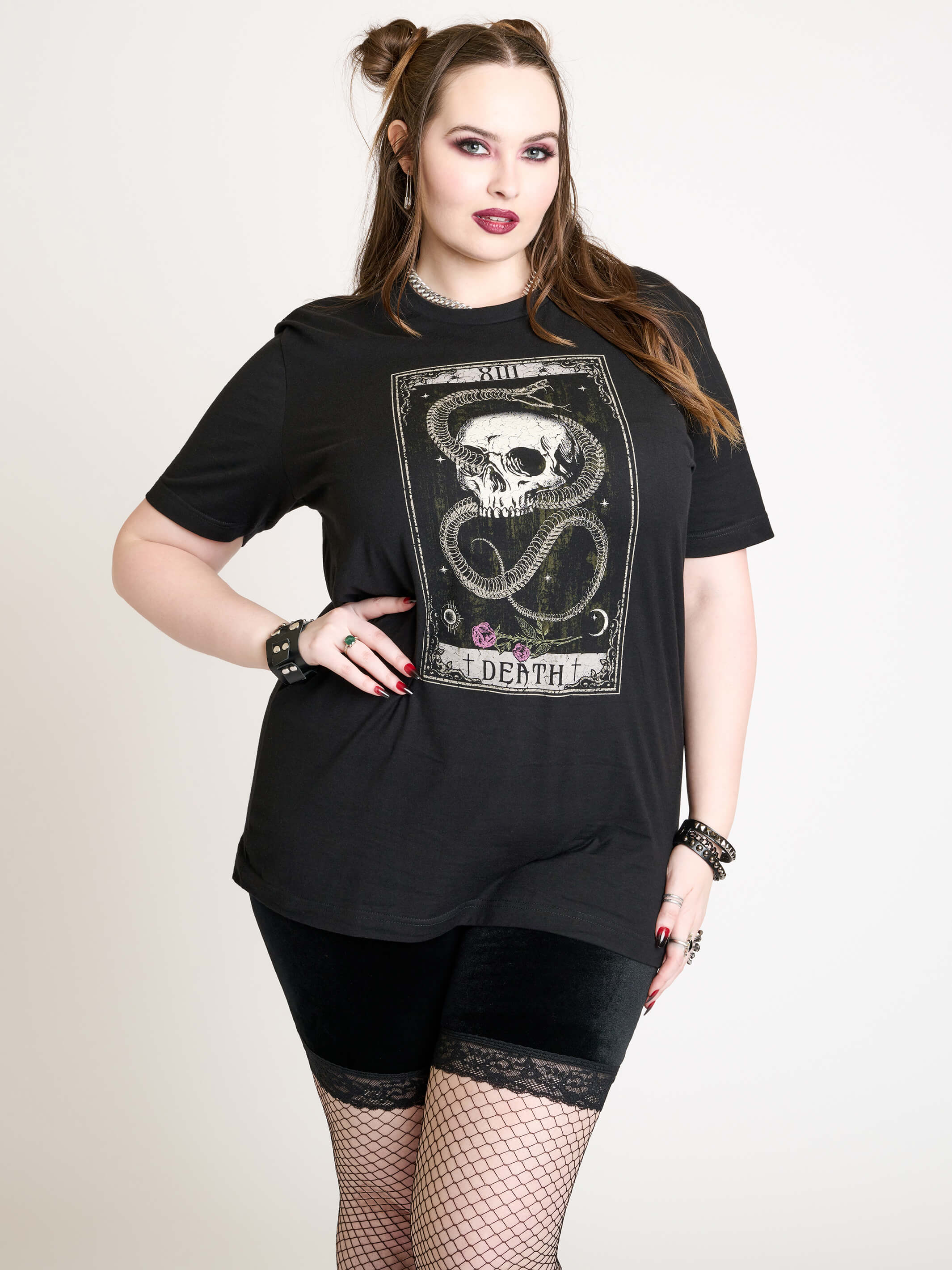 Snake & Skull Death Tarot T-shirt - Image 3